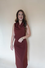 Load image into Gallery viewer, Nicole Brown Cowneck Dress