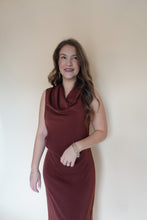 Load image into Gallery viewer, Nicole Brown Cowneck Dress
