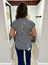 Load image into Gallery viewer, Alana Navy Stripe Top