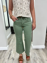 Load image into Gallery viewer, Tummy Control Mid Rise Crop Denim