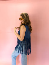 Load image into Gallery viewer, Sage Teal Suede Stitched Vest