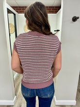 Load image into Gallery viewer, Adele Mauve Stripe Top