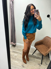 Load image into Gallery viewer, Whitney Mock Neck Seam Sweater