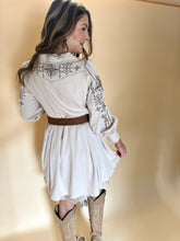 Load image into Gallery viewer, Ivory Embroidered Graphic Dress