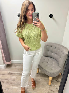 Remi Pistachio Knitted Top