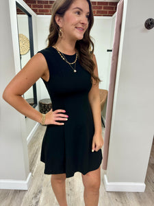 Morgan Knit Black Dress