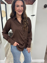 Load image into Gallery viewer, Brooke Satin Button Up Top