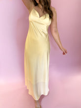 Load image into Gallery viewer, Tessa Yellow Satin Dress