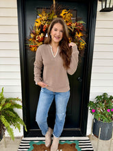 Load image into Gallery viewer, Ashley Taupe Corduroy Top