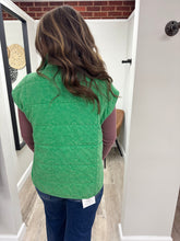 Load image into Gallery viewer, Brooklyn Quilted Green Vest