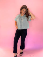 Load image into Gallery viewer, Carissa Denim Collar Blouse