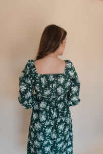 Ashlyn Green Floral Dress