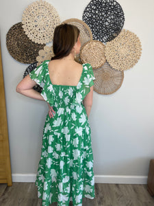 Lillian Floral Green Dress