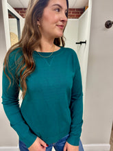 Load image into Gallery viewer, Jaydn Teal Super Soft CrewneckTop