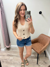 Load image into Gallery viewer, Elise Taupe Button Vest