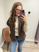 Load image into Gallery viewer, Taralyn Fleece Chocolate Vest