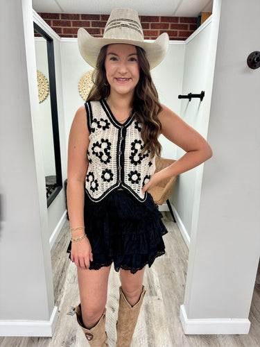 Lucy Floral Knit Vest