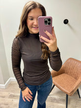 Load image into Gallery viewer, Shayla Brown Sheer Top