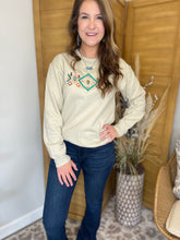 Load image into Gallery viewer, Tribal Aztec Embroidered Crewneck