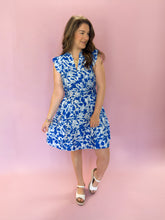 Load image into Gallery viewer, Hallie Royal Blue Floral Dress