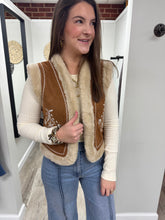 Load image into Gallery viewer, Kenna Fur Embroidered Vest