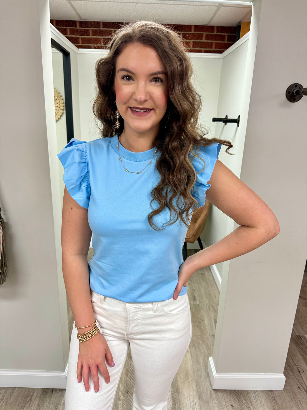 Josie Ruffle Sleeve Top