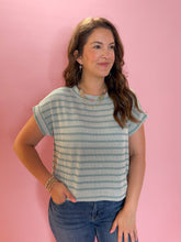 Load image into Gallery viewer, Adrian Raised Rib Striped Top