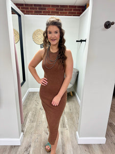 Laken Washed Ribbed Midi Dress