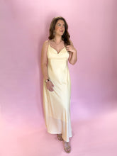 Load image into Gallery viewer, Tessa Yellow Satin Dress