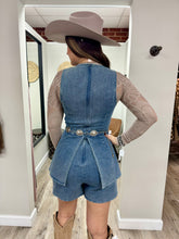 Load image into Gallery viewer, Lyndi V-Neckline Denim Romper
