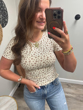 Load image into Gallery viewer, Marley Floral Ribbed Top