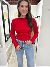 Load image into Gallery viewer, Madeline Red Bell Sleeve Top