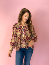 Load image into Gallery viewer, Ellie Floral Button Down Blouse