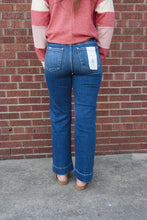 Load image into Gallery viewer, Dark Wash High Rise Straight Jeans