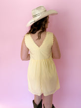 Load image into Gallery viewer, Haven Yellow Scalloped Dress