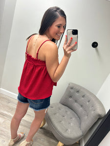 Heather Red Top