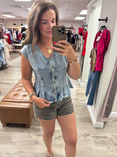 Load image into Gallery viewer, Grace Denim Top