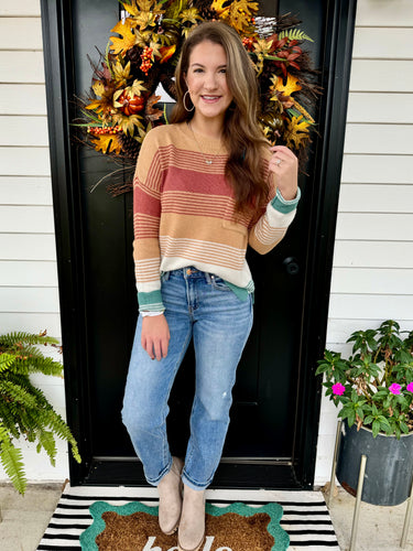 Zoe Striped Pullover Sweater