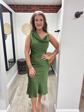 Load image into Gallery viewer, Emily Olive Midi Dress