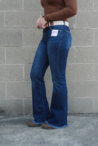 Mid Rise Tummy Control Flare Jeans