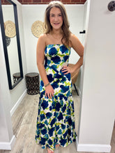 Load image into Gallery viewer, Kylie Blue Floral Dress