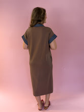 Load image into Gallery viewer, Delaney Brown Knit Midi Dress