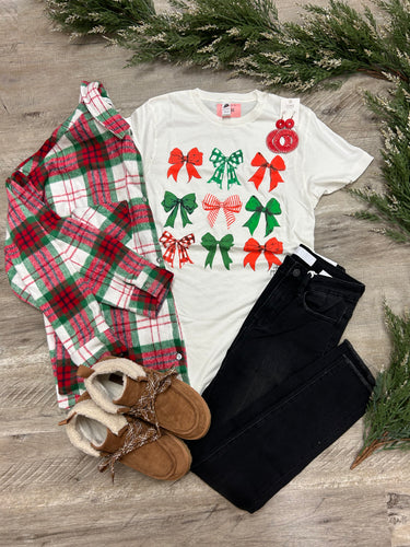 Christmas Bow Tee