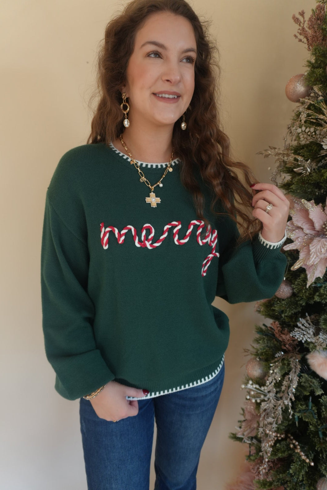 Merry Embroidered Sweater