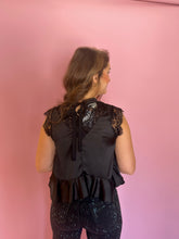Load image into Gallery viewer, Sarah Satin Lace Trim Top