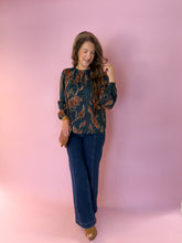 Load image into Gallery viewer, Chloe Forest Green Floral Top