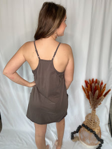 Stacy Charcoal Romper