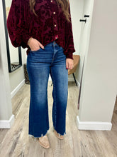 Load image into Gallery viewer, Dark Wash High Rise Wide Jeans