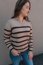 Load image into Gallery viewer, Izzy Polo Striped Sweater