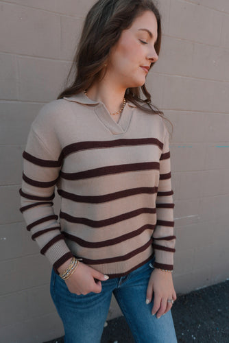 Izzy Polo Striped Sweater